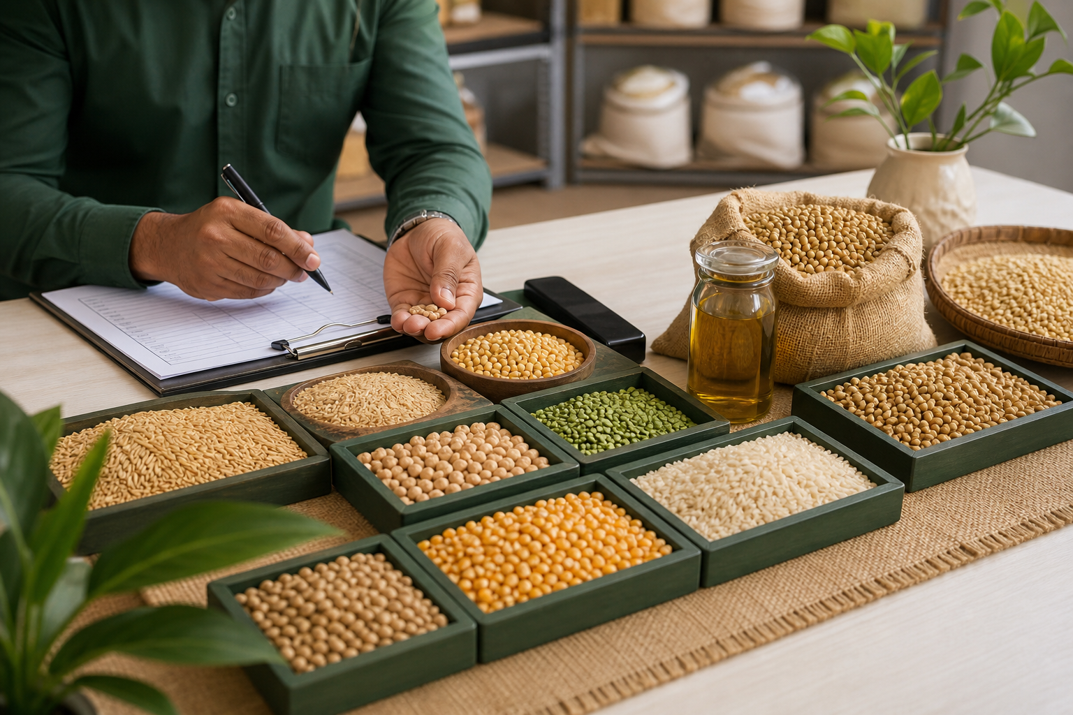 Quality inspection of agricultural commodity samples